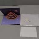 INPHER UPGRADED Birthday Cards Fireworks Pop Up Cake Light and Music Happy Birthday Gifts Decorations for Women, Men, Mom, Grandma (purple)