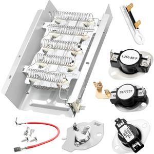UPGRADE 279838 W10724237 Dryer Heating Element kit fit for Whirlpool Wed4815ew1 Maytag Centennial Dryer Parts Kenmore 70 80 Series Model 110 Amana NED4655EW1 8565582 3403585