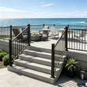 36 in x 5 Ft Modular Black Stainless Steel Stair Railing Kit
