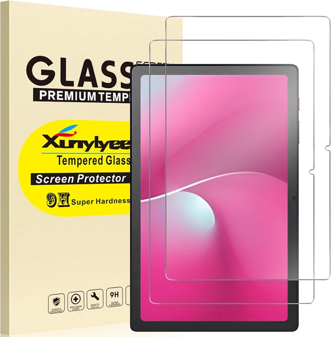 2 Pack, Screen Protector for T-Mobile Revvl Tab 2 2025 (10.1 Inch) Bubble Free Tempered Glass Film Easy Installation