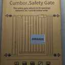 Cumbor 29.7-46" Baby Gate for Stairs, Mom's Choice Awards Winner-Auto Close Dog Gate for the House, Easy Install Pressure Mounted Pet Gates for Doorways, Easy Walk Thru Wide Safety Gate for Dog, Brown