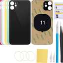 UooFide Back Cover Glass Replacement Compatible with iPhone 11 6.1-Inches All Carriers with Repair Tool Set (Black)
