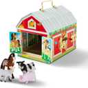 Melissa & Doug Latches Barn Toy Sensory Activity, Doors and Locks Toy, Farm Animals, for Kids Ages 3+