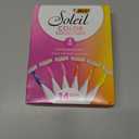 BIC Soleil 3 Colors Women's Disposable 3-Blade Razors, With Aloe Vera and Vitamin E Strip, 14-Pack