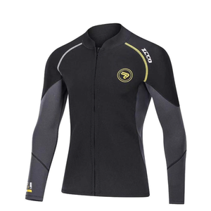 Wetsuit Top Men&Women 1.5mm/3mm Neoprene Wetsuits Jacket,Front Zipper Long Sleeves Diving Suit for Swimming,Snorkeling,Scuba Diving,Surfing 4XL