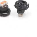 4 x uxcell 10pcs T4.2 Purple 2-3020 LED Car Interior Dashboard Panel Light Bulb