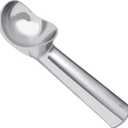 Pimoys 2.5oz Large Ice Cream Scoop 7 inches Nonstick Anti-Freeze Metal Ice Cream Scooper Spoon One Piece Aluminum Design, Bright Silver