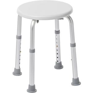 Drive Medical Shower Stool - Adjustable Height - Lightweight Aluminum Construction - 300 Lb Weight Capacity - Compact Tub & Shower Seat - Safety Bath Accessory - White