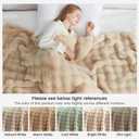 Cozy Bliss Faux Fur Throw Blanket for Couch, Fuzzy Soft Plush Thick Bubble Blanket for Sofa Bedroom Living Room, 50 * 60 Inches Beige
