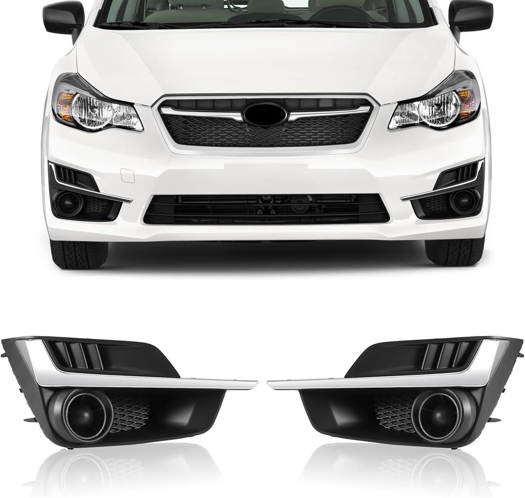GearUp 1 Pair Fog Light Cover Bezel for Impreza 2015 2016