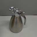 Teqooza 34 oz Foodgrade Stainless Steel Thermal Carafe, Double Walled Vacuum Insulated Storage Pot with Press Button Top, 12+ Hrs Heat&Cold Retention for Coffee,Tea,Beverage, Silver (1.0L)