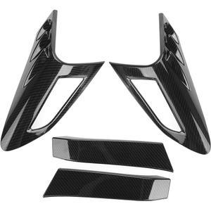 Qiilu Tail Light Cover, 4PCS Carbon Fiber Style Rear Back Lamp Fit for CHR 2018
