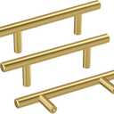 Haidms 20 Pack | 3 Inch Cabinet Handles Gold Stainless Steel Kitchen Drawer Pulls Cabinet Pulls 5 Inch Length, 3 Inch Hole Center