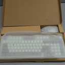 Wireless Keyboard and Mouse Combo Creamy with Number Pad for Desktop Mac iPad Bluetooth/2.4ghz/Wired Rechargeable Light up RGB Quiet Compatible with PC Laptop Tablet (Green)