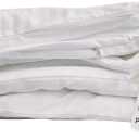 Duvet Cover Protector for Toddler Comforter, 100% Cotton, Zipper to Block Blanket from Dust Fits Standard Crib & Toddler Bed, 33x42 Inch, White