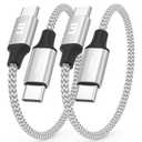 6 Inch USB C to USB C Cable Short 60W Fast Charging & 480Mbps Data Transfer USBC to Type C Cord 2-Pack for Power Bank, iPhone 17/16/15, Galaxy S25/24/23, iPad Pro/Air/Mini, Car Charger