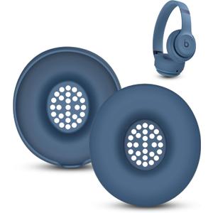 Silicone Case Compatible with Beats Solo 4, Ear Pads Cover Protector Headband Cover, Anti-Scratch, Washable Protective Earpad Covers for Beats Solo 4 - Blue