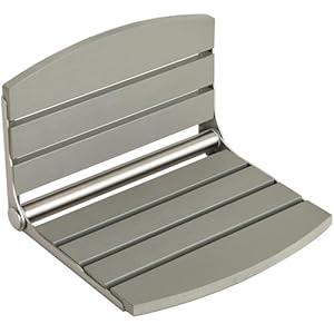 17.5" Folding Shower Seat Wall Mounted, Foldable Shower Bench, Fold Down Shower Seat, Folding Shower Seat Bench, Wall Mount Shower Seat Bench Chair (Grey)