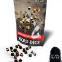 Citadel Black Micro Dice - Set of 21 Metal Roleplaying Dice with Drawstring Storage Pouch, Tiny Polyhedral, Designed for D&D, Pathfinder, and Other Tabletop Campaign Games