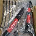 COSITA Pitch Fork for Garden, Wide Pitchfork with 10 Metal Tines, Heavy Duty Garden Fork with Fiberglass Handle 44-Inches, Chicken Coop Pitchforks for Manure, Mulching, Composting, Red