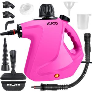 Kiato Handheld Steam Cleaner, 10 in 1 Handheld Steamer for Cleaning, Upholstery Steam Cleaner for Surface Cleaning Home, Sofa, Car, Office (Purple)
