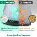 SAHEYER Donut Pillow for Tailbone Pain, Memory Foam Hemorrhoids Pillow for Sciatica Nerve, Sciatica Hip Coccyx Seat Cushion for Long Sitting Office Workers, Car Drivers, Black