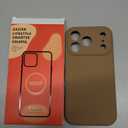 Vooii Magnetic for iPhone 17 Pro Case, Compatible with Magsafe (Premium Liquid Silicone) (Integrated Camera Control Button) Full Body Protective Anti-Scratch Microfiber Lining 6.3", Light Brown