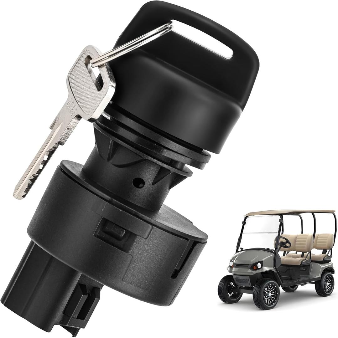 JW1-H2510-00 Ignition Switch with Key for 2005-2007 Yamaha G22 2007-2016 G29 Drive 2007-up Drive 2 Electric & Gas Golf Cart Replace JU2-H2510-10 JU2-H2510-20