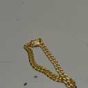 Gold Chain Collar for Dogs, Glitter Rhinestone Bling Sparkly Diamond Metal Cuban Link Dog Necklace for Small Medium Large Pet Dogs, 14 inch