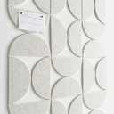 Large Bulletin Board Kit 48x36- Minimalist Wall Art to Replace Your Old Cork Boards for Walls for Office Decor - 24-Pack Semi-Circle Felt Wall Tiles for Home Office Dcor (Limestone)