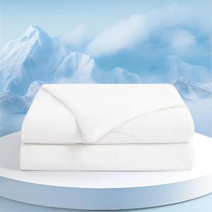 EASELAND Summer Cooling Comforter Queen Size, Double-Side Direct Cooling Tech All-Season Comforter for Night Sweats,Hot Sleepers, Silk Soft and Breathable Cooling Blankets,Q-Max>0.45,90x90in (White)