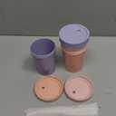 Grow Forward Bamboo Kids Cups with Lids and Straws - 10oz Drinking Cups for Kids with Childproof Twist Lids & Silicone Straws - Eco Friendly, BPA Free, Non Toxic & Dishwasher Safe - Floral, 3 Pieces