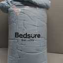 Bedsure Comforter Duvet Insert - Quilted Comforters King Size, All Season Duvet, GentleSoft Down Alternative Bedding, with 8 Tabs, Gifts for Women/Men, Light Spa Blue, King 90 x 102 Inches