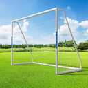 Soccer Goals 10x6.5/8x6/8x5/6x4/12x6 Soccer Nets for Backyard Portable Soccer Goals Post Soccer Training Equipment, Weatherproof PVC Soccer Goal