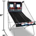 Pop-A-Shot - Dual Shot Sport | Arcade Basketball Game for Home | Paddle Scoring Hoop, 10 Game Modes, 4 Balls | Foldable for Easy Storage | Fun for All Players, 46 x 81 x 81 inches