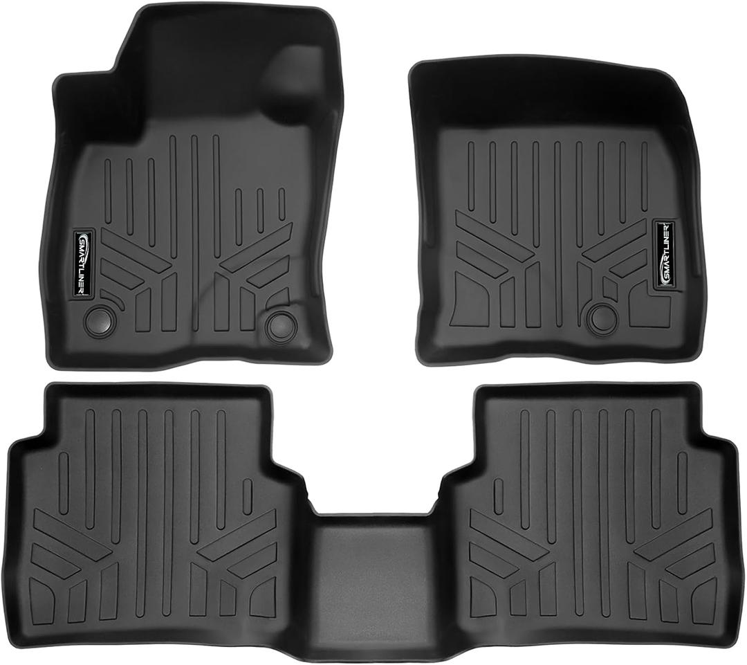 SMARTLINER All Weather Protection Custom Fit 2 Row Floor Mat Liner Set Compatible with 2020-2025 Lincoln Corsair
