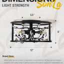 Crystal Flower Ceiling Lights - Vintage Flush Mount Ceiling Light - Black Hallway Ceiling Lighting for Bedroom Living Room C2190-BK