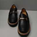 Round Toe Chunky Loafers Women Platform Loafers for Women (7, Beige)