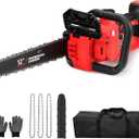 Brushless Electric Chainsaw 12" Cordless Tool Only for Milwaukee M18 18V Battery with Auto Oiler & Security Lock, for Tree Saw Trimming and Branch Wood Cutting (Tool Only)
