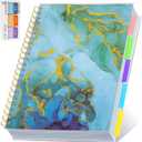 5 Subject Notebook for Work with Removable Dividers Tabs, Large 8.5" x 11 Spiral Lined Notebooks for School Note Taking & Organizer, A4 240 Pages College Ruled Journal for Women & Writing, Blue