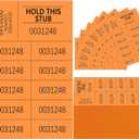 Kosiz 504 Sheets Raffle Auction Tickets with 10 Bid Numbers Raffle Tickets for Silent 10 Bid Numbers Basket Auction Church Events(Orange)