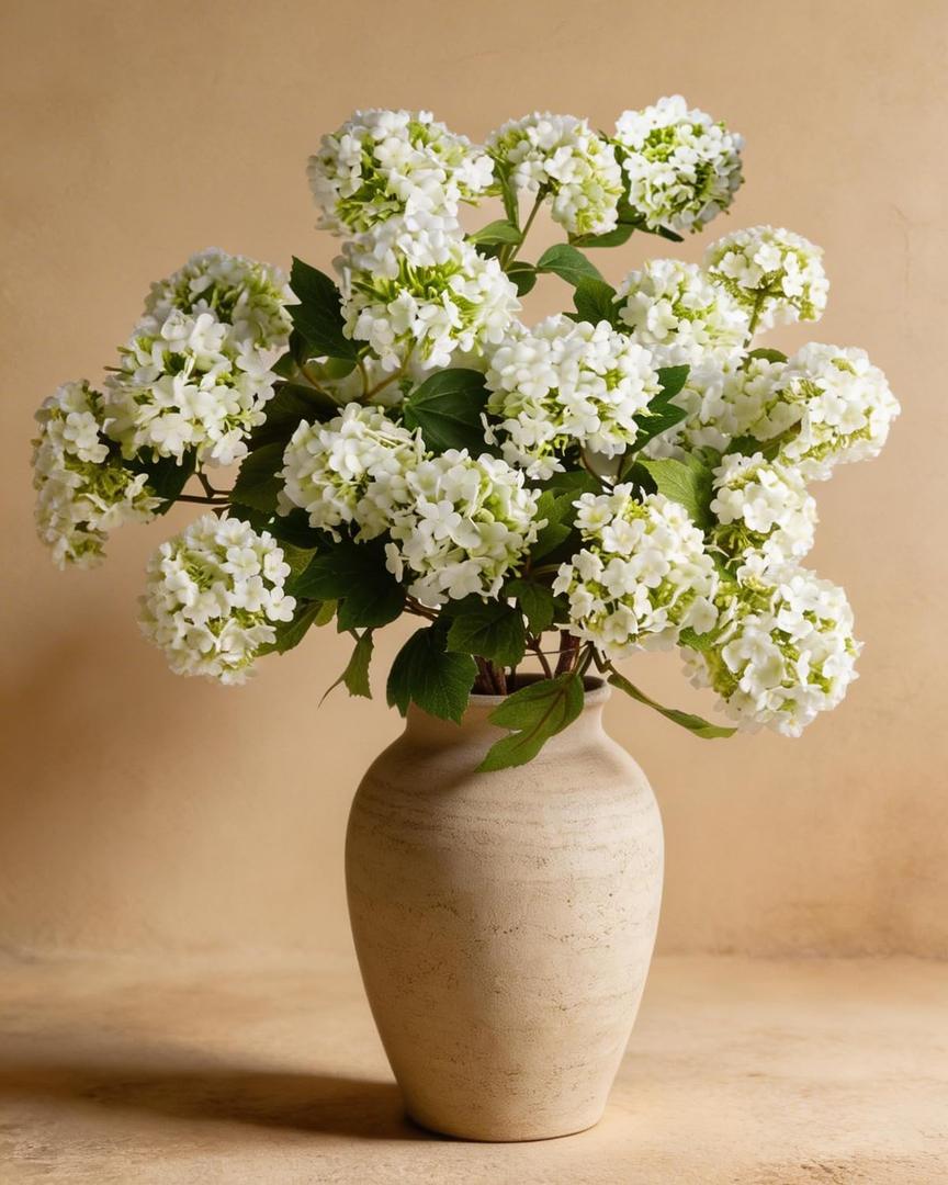 Hydrangea Artificial Flowers - 6 Pcs 26" Long Stem Faux Blooms for Spring & Summer Home Decor, 18 Full Realistic Heads, Kitchen, Dining, Party, Office, Living Room Accent