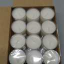 Stonebriar 48 Count White Unscented Smokeless Long Burning Clear Cup Tea Light Candles with 6 to 7 Hour Burn Time