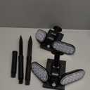 EMANER Motion Solar Lights Outdoor, Solar Floodlight, Stay On or Motion Sensor Mode, Dusk to Dawn Security Light, Landscape Spotlights for Garage Fence Driveway Solar Powered, 2-Pack (Black)