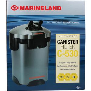 Marineland Multi-Stage C-530 Canister Filter for Aquariums, Easy Maintenance, 100 to 150-Gallon/530 GPH (PCML530)