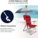 Caribbean Joe Chaby International Portable, Adjustable Tilt Beach Umbrella with UV Protection | Vented Canopy, Built-in Sand Screw Anchor, Carry Bag | 6 FT (Horizon Stripe) (CJ-UV72HS)