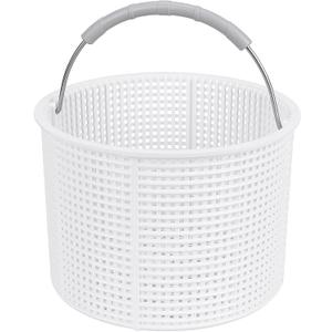 2026 New Model White SPX1082CA 7" Pool Skimmer Basket Replacement for Hayward SP1082/SP1083/SP1084/SP1085/SP1086/SP1075 Series & Aladdin B-152 Skimmers, 316 Stainless Steel Handle with Rubber Grip