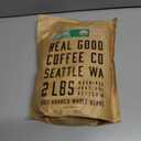 Real Good Coffee Company Whole Bean Coffee - Organic Dark Roast - 100% Arabica Espresso Beans - Strong Coffee Option - 32 Oz (EXP 02/20/26)