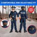Dress Up America Police Costume for Kids Realistic Cop Uniform with Shirt, Pants, Hat & Accessories - Halloween Costume (Blue, XL)
