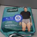 Depend Fresh Protection Adult Diapers, Incontinence Underwear for Men, Disposable, Maximum, Extra-Large, Grey, 15 Count
